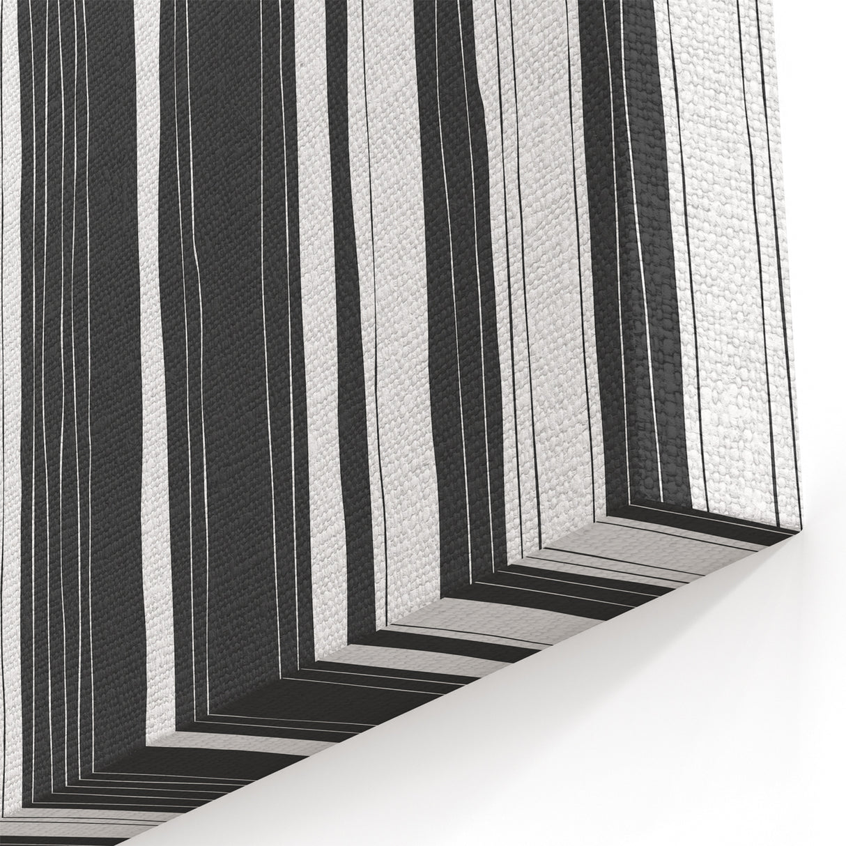 Minimalist Black and White Striped Canvas - Contemporary Abstract Art