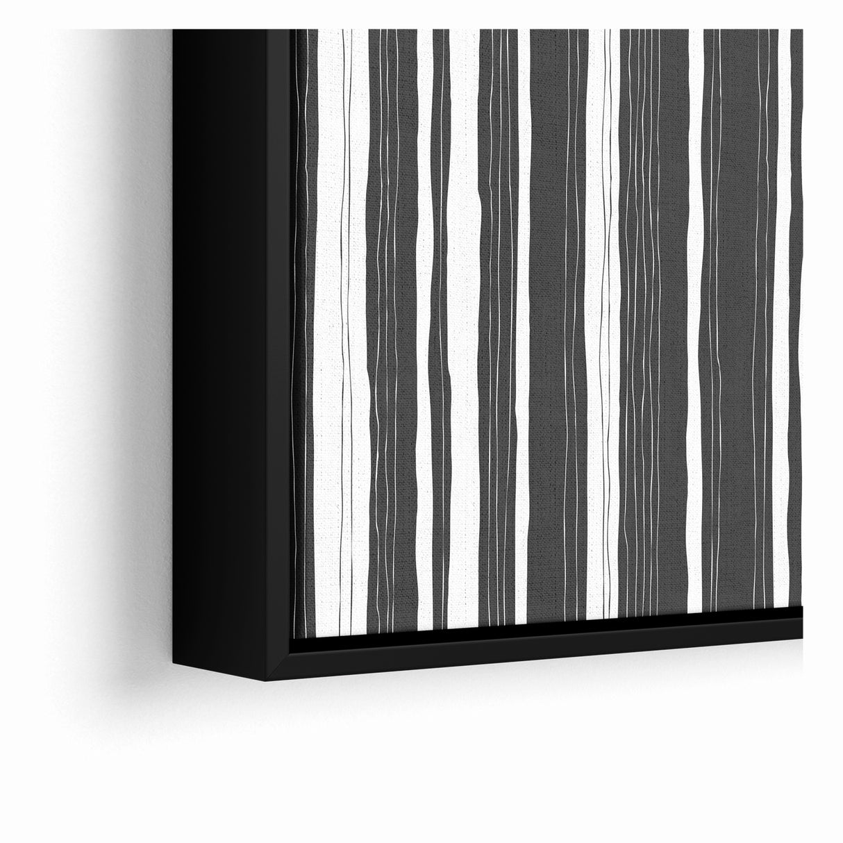 Minimalist Black and White Striped Canvas - Contemporary Abstract Art