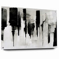 Contemporary Black and White Abstract Canvas - Artistic Monochrome Decor