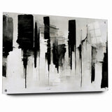 Contemporary Black and White Abstract Canvas - Artistic Monochrome Decor