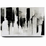 Contemporary Black and White Abstract Canvas - Artistic Monochrome Decor