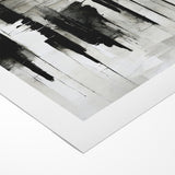 Contemporary Black and White Abstract Canvas - Artistic Monochrome Decor