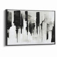 Contemporary Black and White Abstract Canvas - Artistic Monochrome Decor