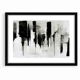 Contemporary Black and White Abstract Canvas - Artistic Monochrome Decor