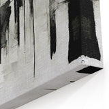 Contemporary Black and White Abstract Canvas - Artistic Monochrome Decor