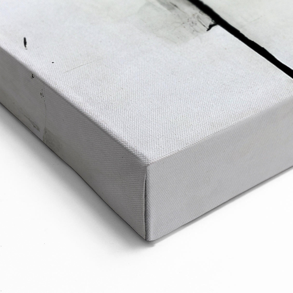 Contemporary Black and White Abstract Canvas - Artistic Monochrome Decor