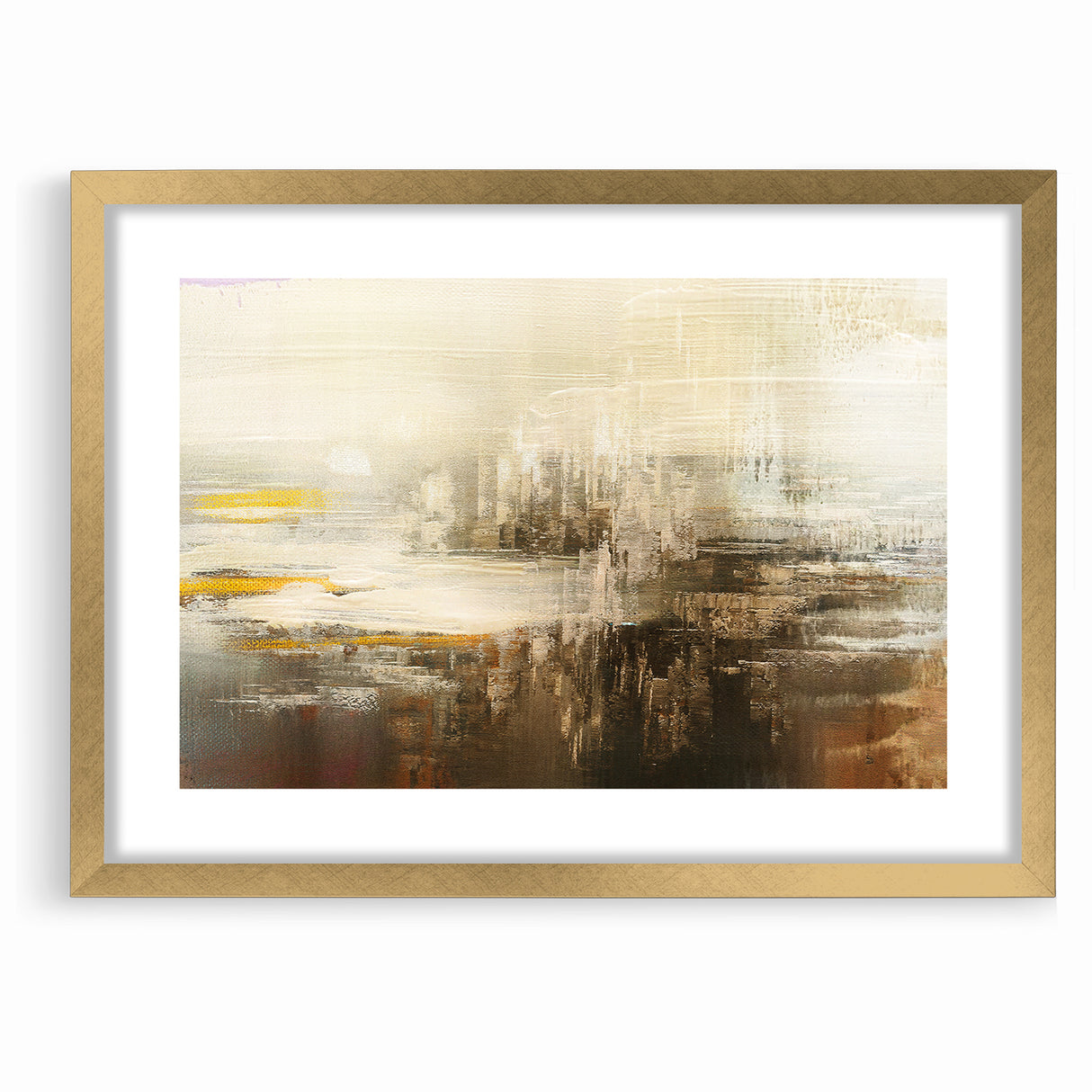 Calming Abstract Landscape | Earth Tones & Texture Canvas Art