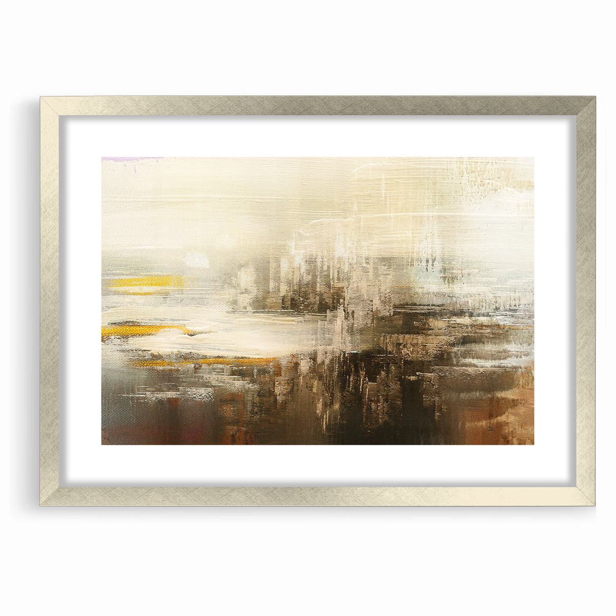 Calming Abstract Landscape | Earth Tones & Texture Canvas Art