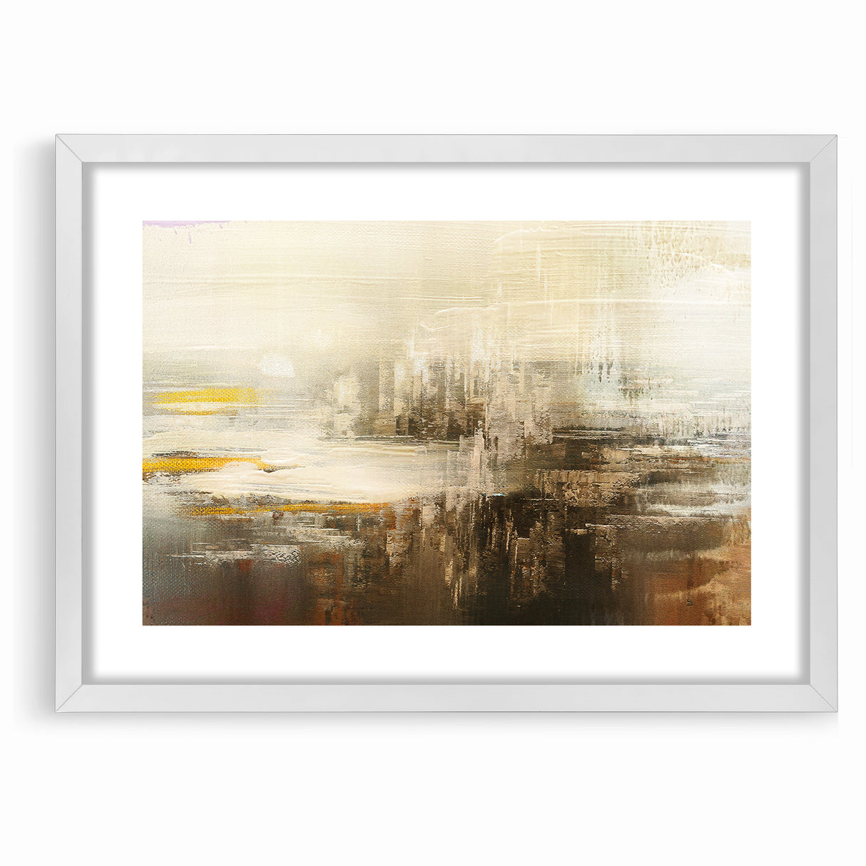 Calming Abstract Landscape | Earth Tones & Texture Canvas Art