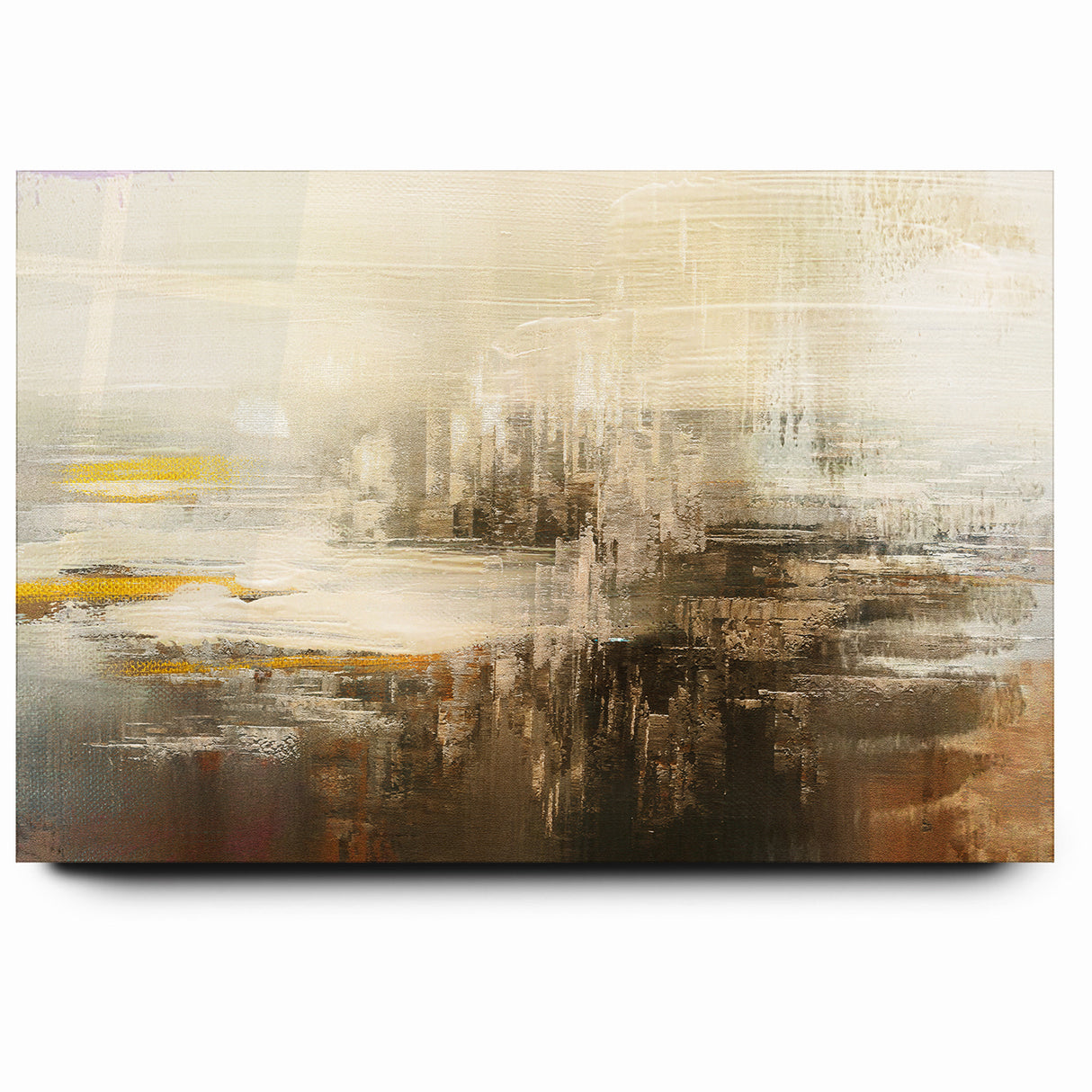 Calming Abstract Landscape | Earth Tones & Texture Canvas Art