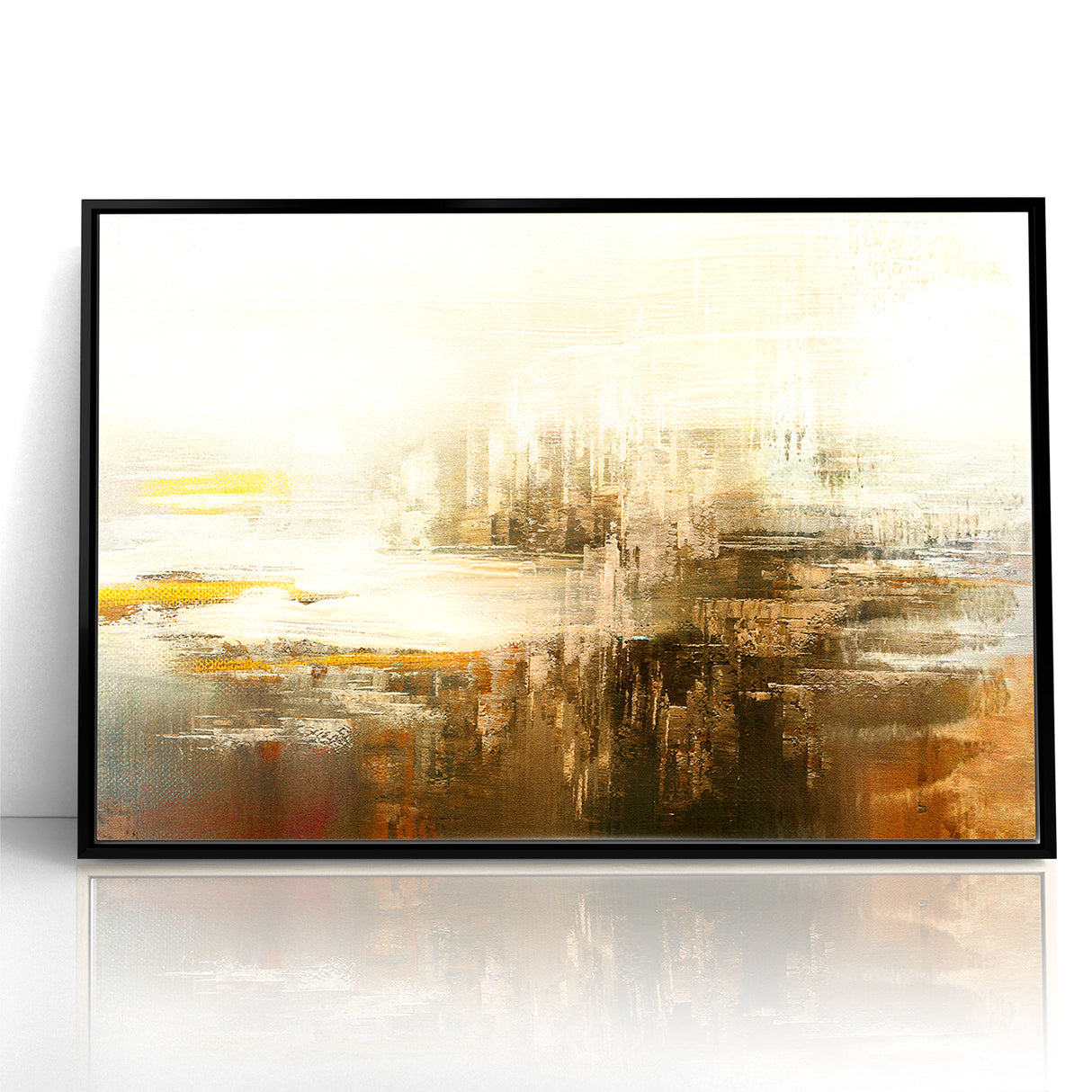 Calming Abstract Landscape | Earth Tones & Texture Canvas Art