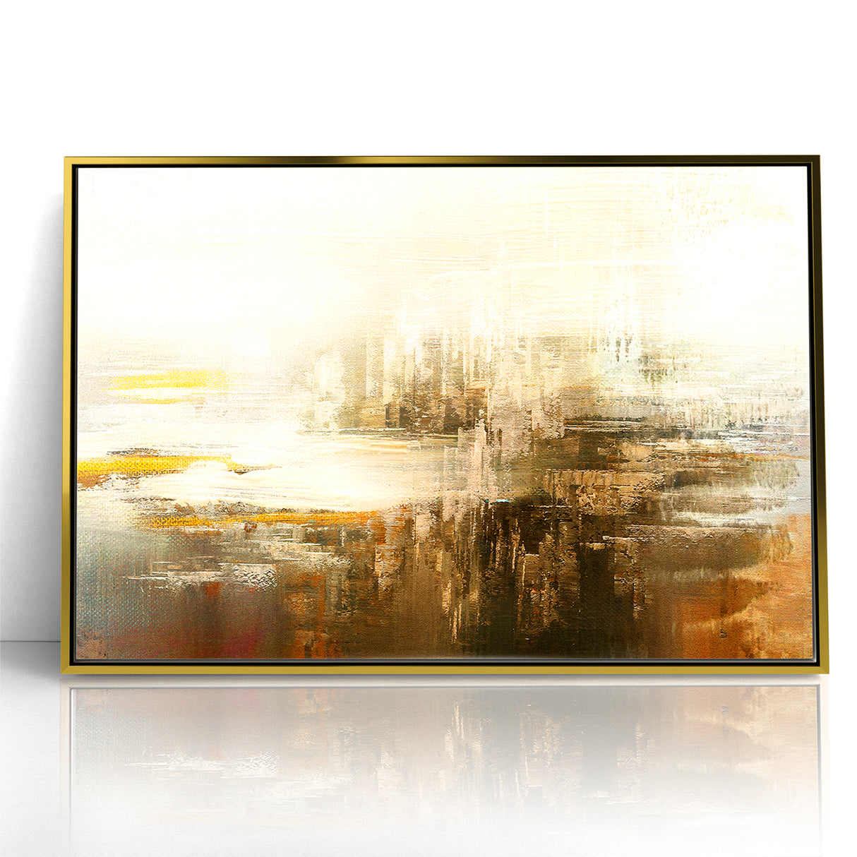 Calming Abstract Landscape | Earth Tones & Texture Canvas Art