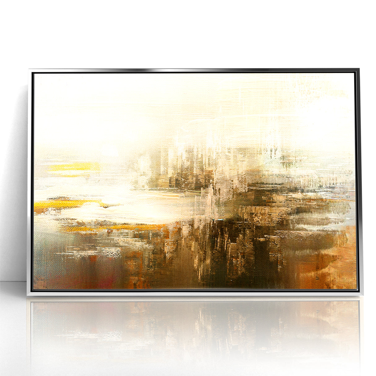 Calming Abstract Landscape | Earth Tones & Texture Canvas Art