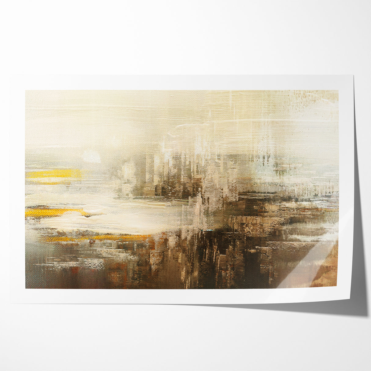 Calming Abstract Landscape | Earth Tones & Texture Canvas Art