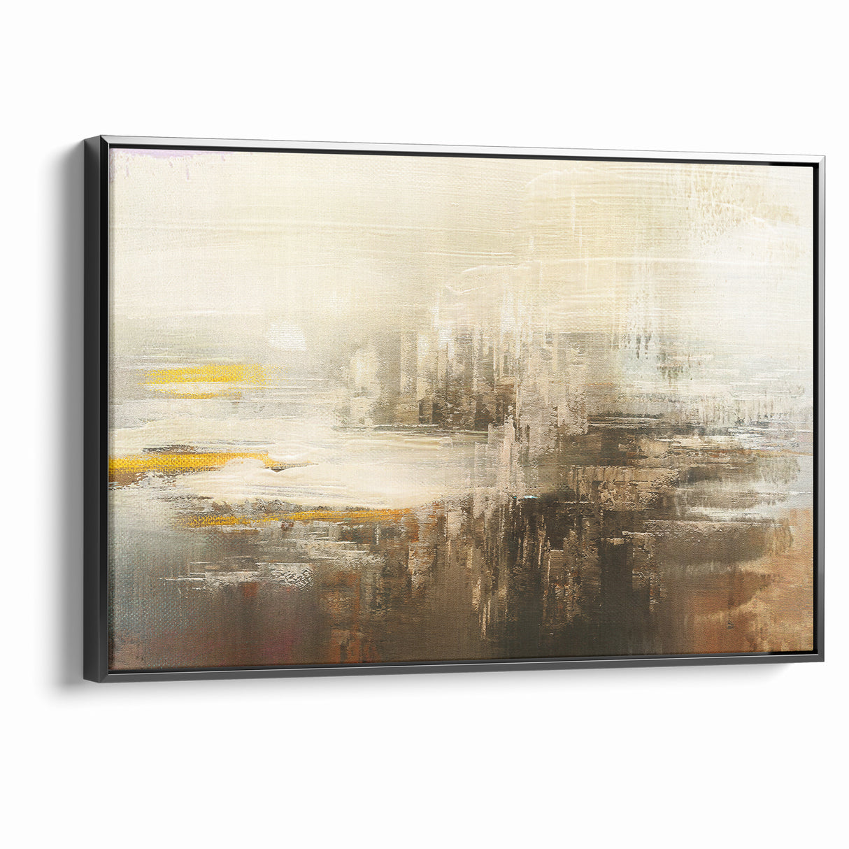 Calming Abstract Landscape | Earth Tones & Texture Canvas Art