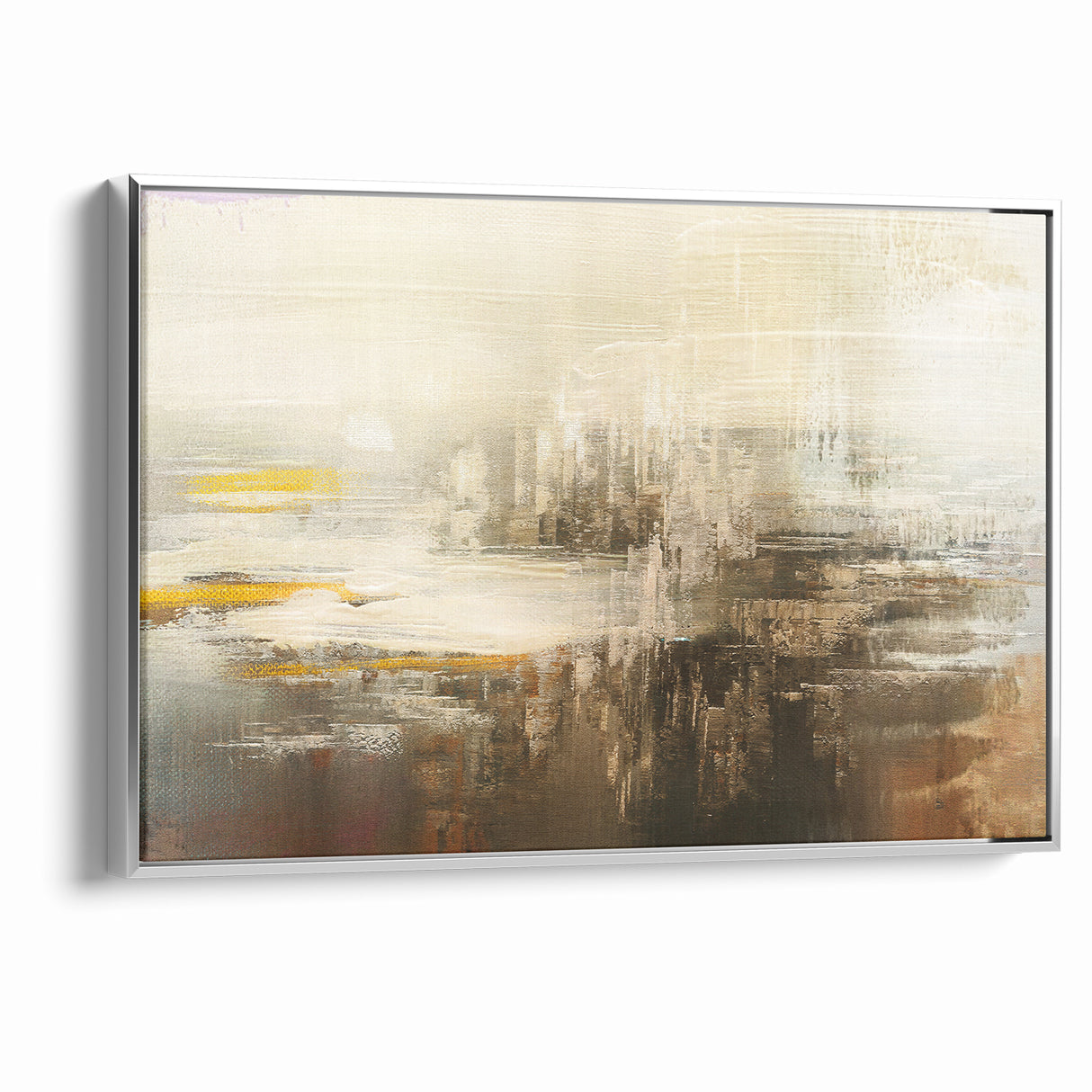 Calming Abstract Landscape | Earth Tones & Texture Canvas Art