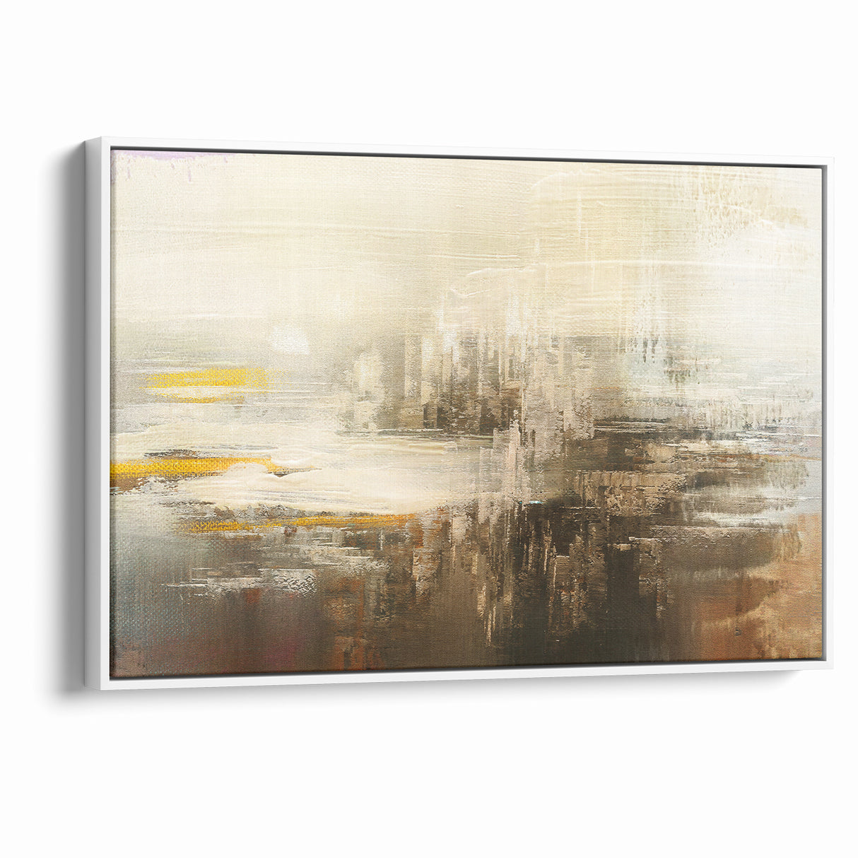 Calming Abstract Landscape | Earth Tones & Texture Canvas Art