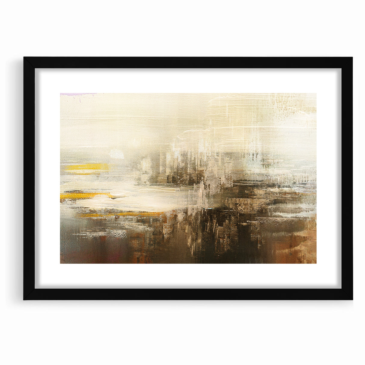 Calming Abstract Landscape | Earth Tones & Texture Canvas Art