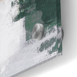 Bold Abstract Brush Strokes | Green, Gold & Black Canvas Art