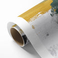 Bold Abstract Brush Strokes | Green, Gold & Black Canvas Art