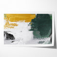 Bold Abstract Brush Strokes | Green, Gold & Black Canvas Art
