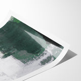 Bold Abstract Brush Strokes | Green, Gold & Black Canvas Art