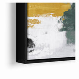 Bold Abstract Brush Strokes | Green, Gold & Black Canvas Art