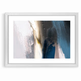 Deep Blue Abstract | Minimalist Brush Strokes Canvas Art