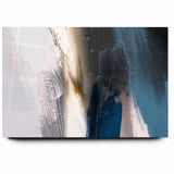 Deep Blue Abstract | Minimalist Brush Strokes Canvas Art