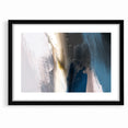 Deep Blue Abstract | Minimalist Brush Strokes Canvas Art