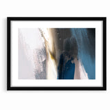Deep Blue Abstract | Minimalist Brush Strokes Canvas Art