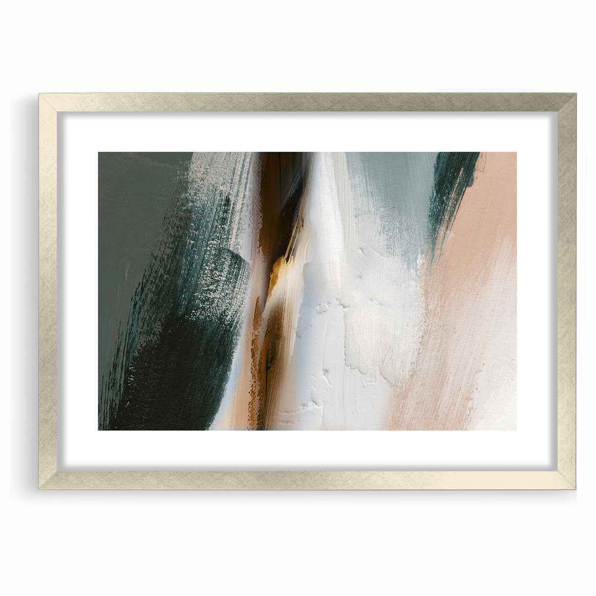 Abstract Serenity | Earthy Tones & Minimalist Brush Strokes Art