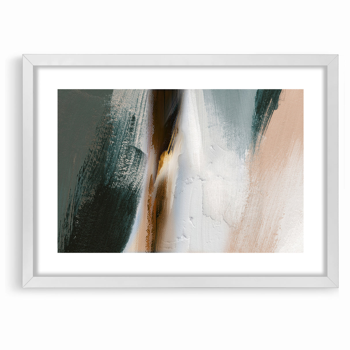 Abstract Serenity | Earthy Tones & Minimalist Brush Strokes Art