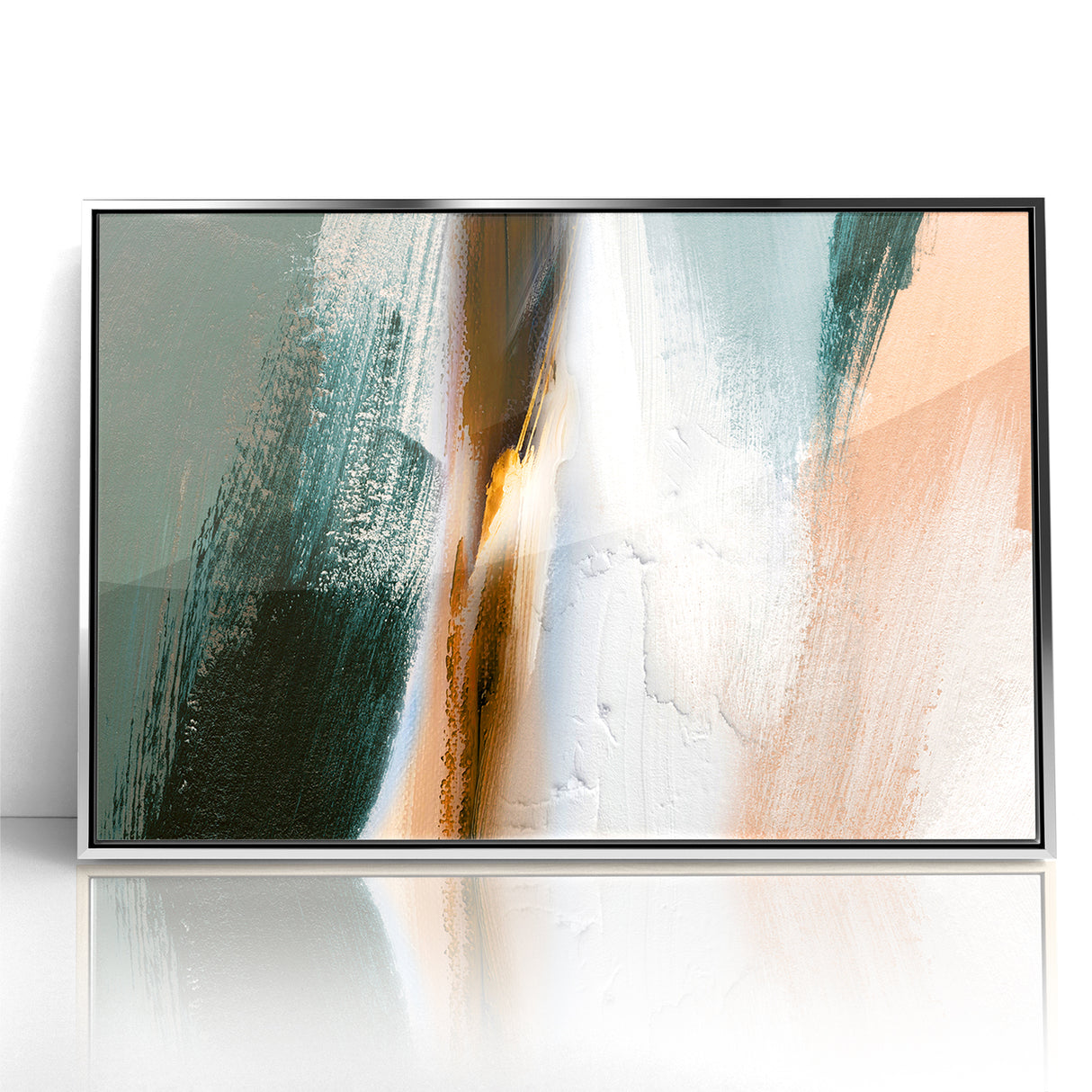 Abstract Serenity | Earthy Tones & Minimalist Brush Strokes Art