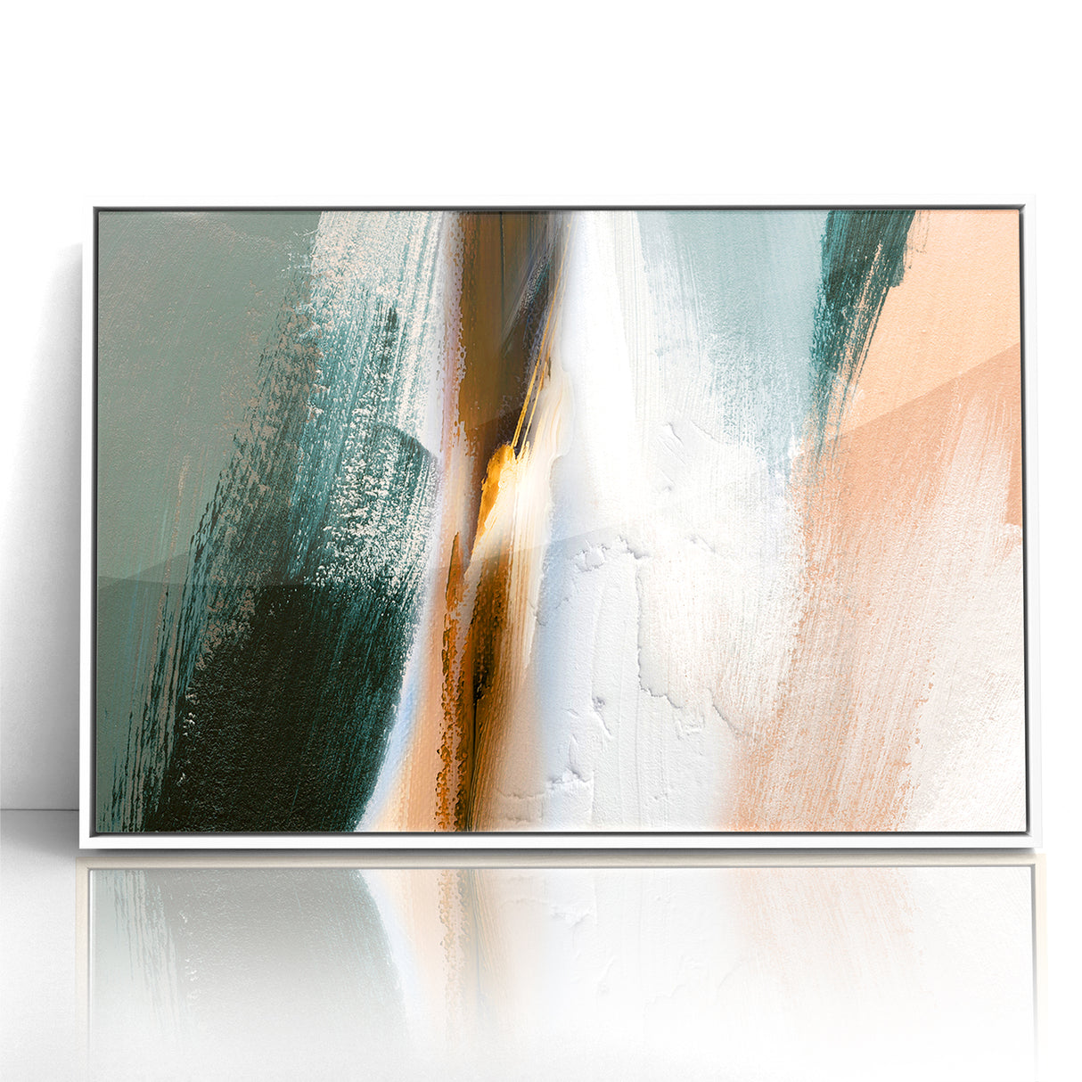 Abstract Serenity | Earthy Tones & Minimalist Brush Strokes Art