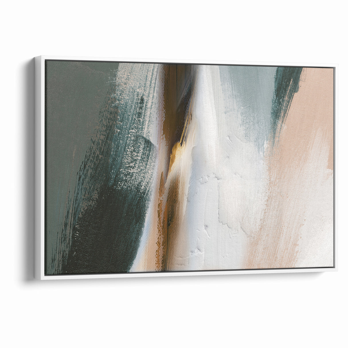 Abstract Serenity | Earthy Tones & Minimalist Brush Strokes Art