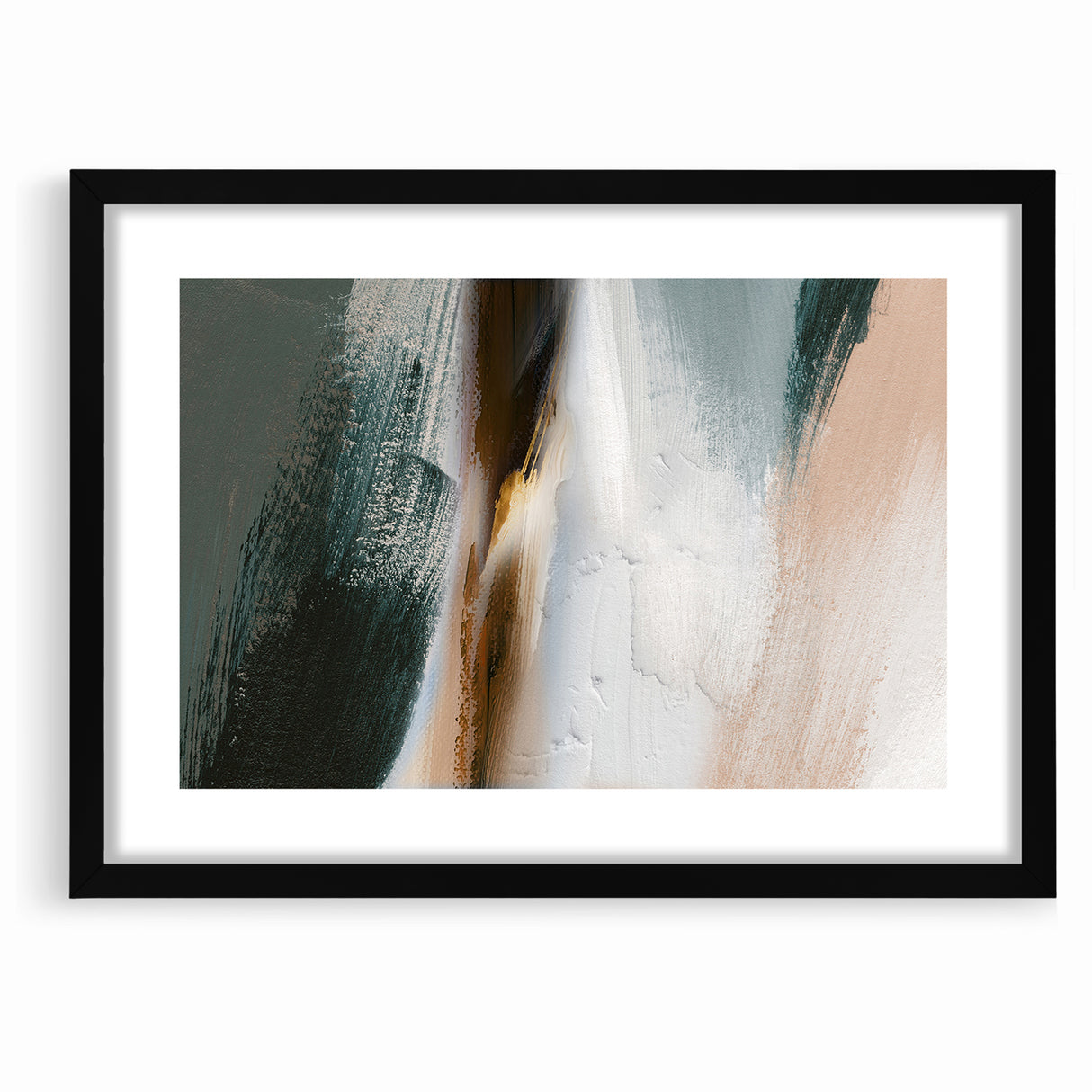 Abstract Serenity | Earthy Tones & Minimalist Brush Strokes Art