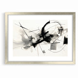 Modern Black and White Abstract Canvas - Dynamic Monochrome Art