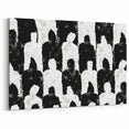 Artistic Black and White Silhouette Canvas - Modern Abstract Art