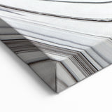 Modern Black and White Abstract Canvas - Dynamic Monochrome Swirls