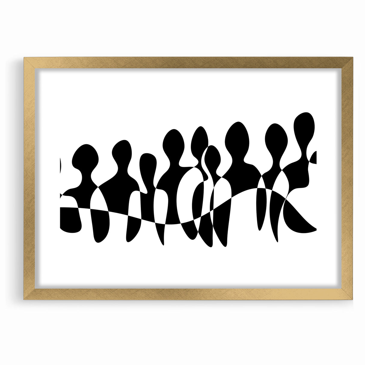 Minimalist Black and White Abstract Art - Contemporary Monochrome Canvas