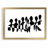 Minimalist Black and White Abstract Art - Contemporary Monochrome Canvas