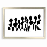 Minimalist Black and White Abstract Art - Contemporary Monochrome Canvas