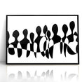 Minimalist Black and White Abstract Art - Contemporary Monochrome Canvas