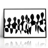 Minimalist Black and White Abstract Art - Contemporary Monochrome Canvas
