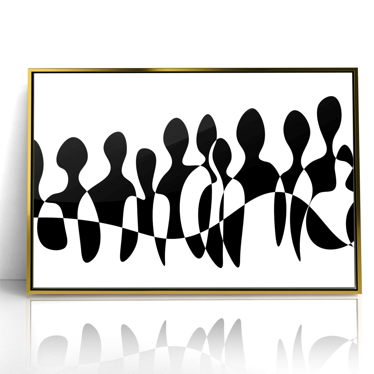 Minimalist Black and White Abstract Art - Contemporary Monochrome Canvas