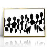 Minimalist Black and White Abstract Art - Contemporary Monochrome Canvas