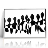 Minimalist Black and White Abstract Art - Contemporary Monochrome Canvas