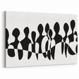 Minimalist Black and White Abstract Art - Contemporary Monochrome Canvas