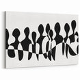 Minimalist Black and White Abstract Art - Contemporary Monochrome Canvas